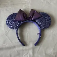 カチューシャ 紫 スパンコール ディズニー