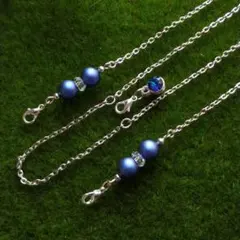 スワロフスキー パール8mm ロンデル マスクストラップ ニッケルフリー