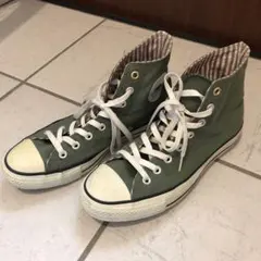 CONVERSE 26.5cm グリーン　ハイカットスニーカー