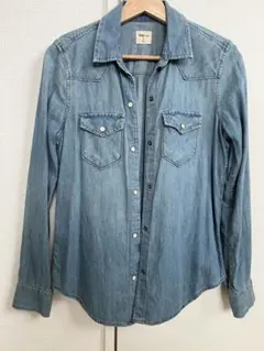 Gap 1969 デニムブルー 長袖シャツ XS