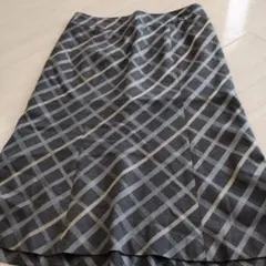 DAKS オシャレグレー チェック柄 タイトスカート 40#27