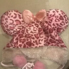 ミニーちゃんヒョウ柄ファンキャップピンク