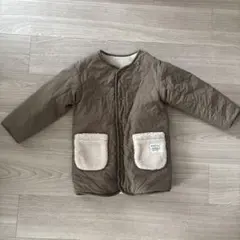 ビームス ミニ　ボアキルト リバーシブル ノーカラーコート