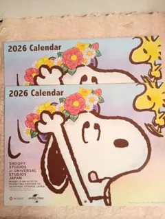 日本生命　2026年 スヌーピー 壁掛けカレンダー２冊 USJのサムネイル