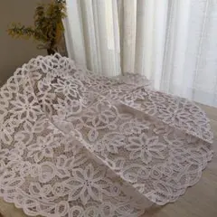 Vintageバテンレース ホワイト総レース 円形クロス - メルカリ