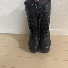 15cm 厚底編み上げブーツ
