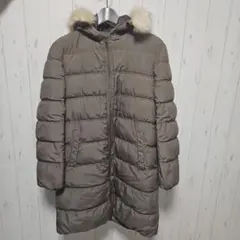 Lugnoncure カーキ ダウンジャケット ファー付き