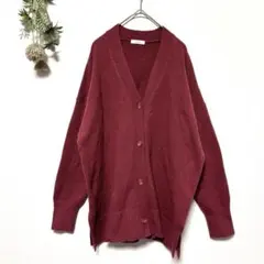 L〜LL〜3L｜a.v.v｜ニットカーディガン｜オーバーサイズ｜大きいサイズ｜赤