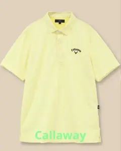 美品Callaway キャロウェイ 裏クールミニフラワープリント半袖シャツ