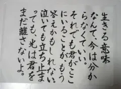 書道作品 凪の心に寄り添う書 ― 消えたい夜に灯る言葉