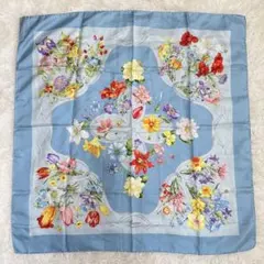 美品】GUCCI グッチ フローラル シルクスカーフ 大判 花柄 エレガント