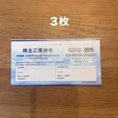 株主ご優待券 3枚綴り セントラルスポーツのサムネイル