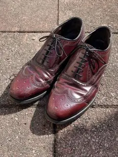 70s Florsheim ウィングチップ9D バーガンディ アメリカ製 USAのサムネイル