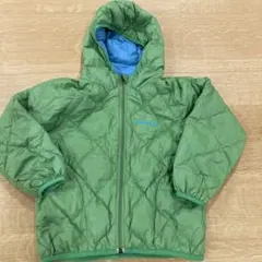 モンベル　mont-bell リバーシブル　ダウン　緑　青　サイ￼ズ100