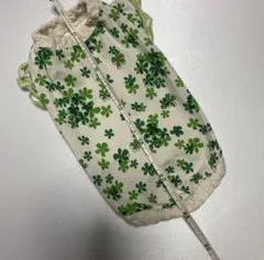 犬服 ハンドメイド　フリル袖タンクトップ