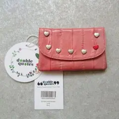新品 double quotes ダブルクオーツ カードホルダー ラブ&ピース