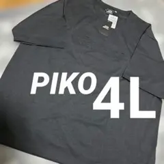 メンズ半袖Tシャツ　PIKO Tシャツ ブラック 4L　大きいサイズ　新品　速乾のサムネイル