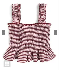 GRL ギンガムチェック柄フリルビスチェ[tg800]