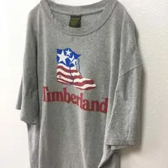 90S ティンバーランド　Timberland　星条旗モチーフ プリントTシャツ