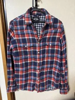 BEAMS チェック柄ネルシャツ Mサイズ➕紺パンツ