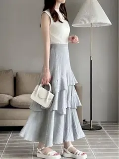 アシンメトリーティアードスカート[ta021]GRLグレイル