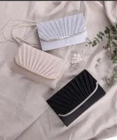 【PREFERIR】3way U字プレート 結婚式 パーティ クラッチバッグ黒