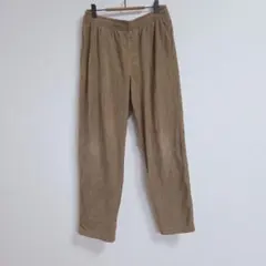 ユニクロ コーデュロイ ブラウン パンツ M ウエストゴム レディース