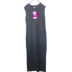 新品　VIVI 2PINKグレー ノースリーブ ロングワンピースL