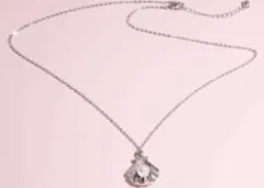 新春値下げ 貝殻モチーフ ネックレス シルバー