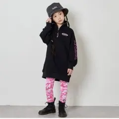 タグ付き未使用‼︎ X-girl Stagesバックロゴハーフジップ長袖ワンピース