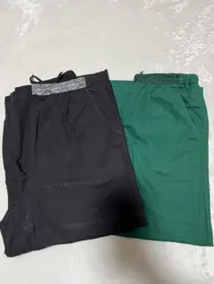 studioCLIP黒と緑のワークパンツ2色セットのサムネイル