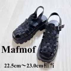 【美品】Mafmof マフモフ 厚底 グルカサンダル ブラックのサムネイル