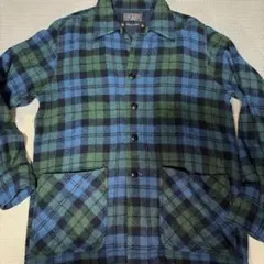 BEAMS 長袖シャツ S グリーン・ブルー・ブラックチェック