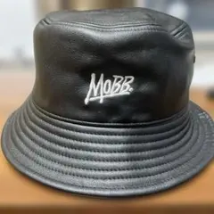 MOBB レザー バケットハット 黒