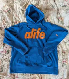 alife フード付きパーカー XLARGE 青