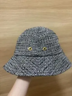 ツイード バケットハット ブラック ホワイト　ca4la 　帽子