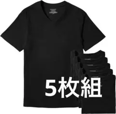 5枚組 Tシャツ Vネック 通気性 綿100% XS