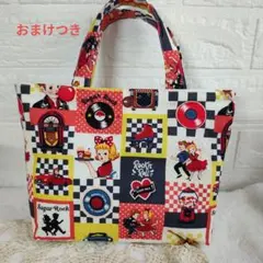 昭和レトロ ハンドメイド パッチワークバッグ ネイビーチェック - メルカリ