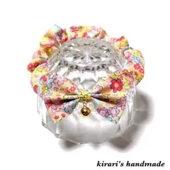 No.129 猫の首輪(お花畑)サイズ調整可能