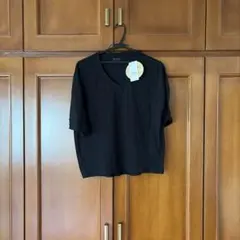 earthブラックvネックTシャツのサムネイル