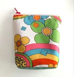 【えっちゃん様専用】ハンドメイド★マチ付きマルチポーチ★昭和レトロお花柄