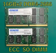 3 ADTEC DDR4-2666 16GB×2枚 32GB SO-DIMM - メルカリ