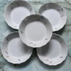 深川製磁 蝶の装飾 皿 5枚セット