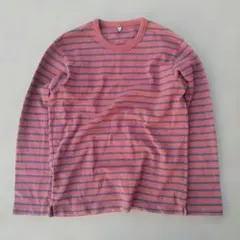 OLD UNIQLO ボーダー ロンT y2k ブラウン/ネイビー　Ｍ