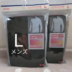 ユニクロ　　ヒートテッククルーネックT　 黒　Lサイズ　メンズ　２枚　g3y
