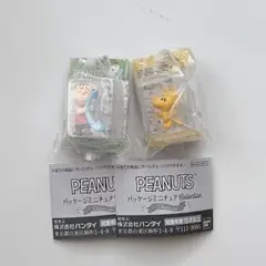 PEANUTS パッケージミニチュアコレクション ライナス&ウッドストック　2点