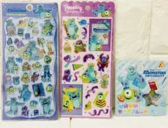 モンスターズインク　プチドロップステッカー　ポッピングフォトシール　3種セット