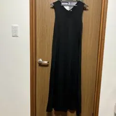 UNIQLO ブラック ノースリーブ ロングワンピース S