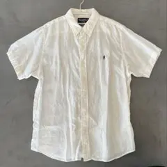 ジムフレックス GYMPHLEX リネンシャツ ホワイト ボタンダウン 日本製