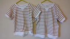 【値下げ】Coen ストライプ 半袖Tシャツ 120と140